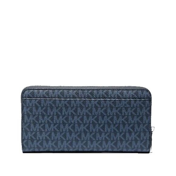 New Michael Kors Cooper Logo Zip-Around Wallet Admiral / Pale Blue - Picture 3 of 3